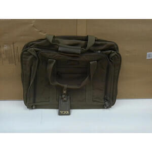 Brown Tumi Alpha Expandable Organizer Laptop Brief Messenger Strap Bag